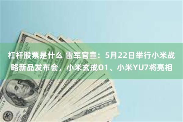杠杆股票是什么 雷军官宣：5月22日举行小米战略新品发布会，小米玄戒O1、小米YU7将亮相