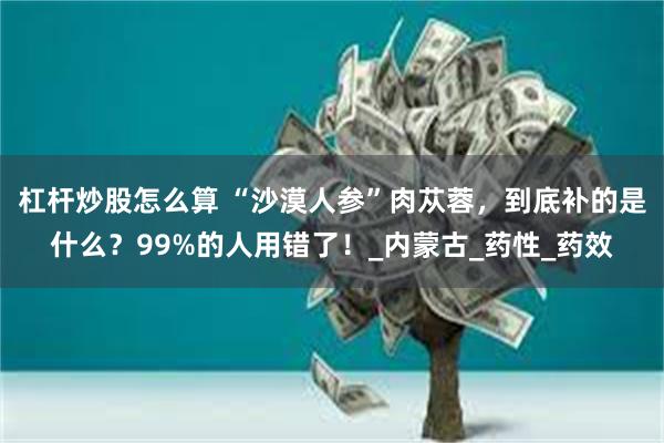 杠杆炒股怎么算 “沙漠人参”肉苁蓉，到底补的是什么？99%的人用错了！_内蒙古_药性_药效