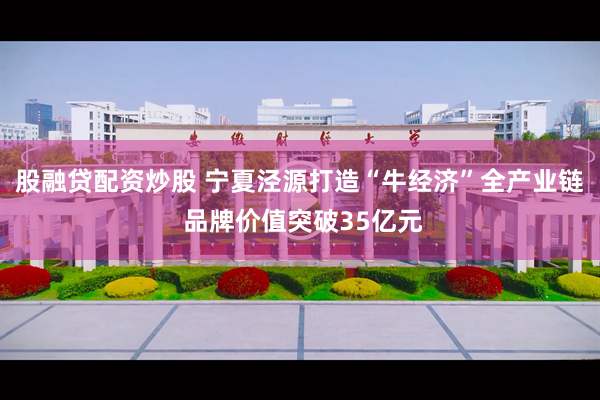 股融贷配资炒股 宁夏泾源打造“牛经济”全产业链 品牌价值突破35亿元