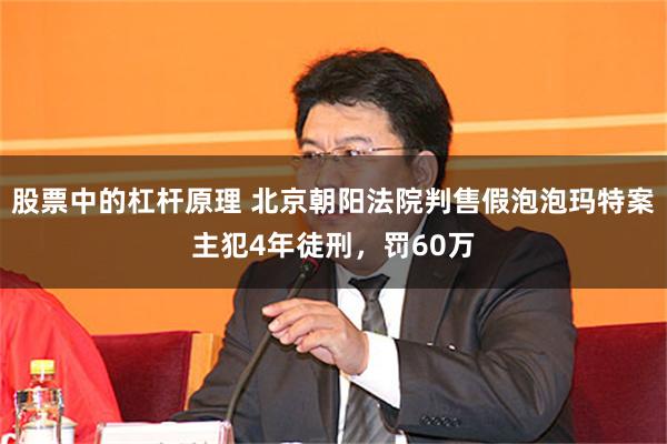股票中的杠杆原理 北京朝阳法院判售假泡泡玛特案主犯4年徒刑，罚60万