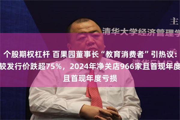 个股期权杠杆 百果园董事长“教育消费者”引热议：股价较发行价跌超75%，2024年净关店966家且首现年度亏损